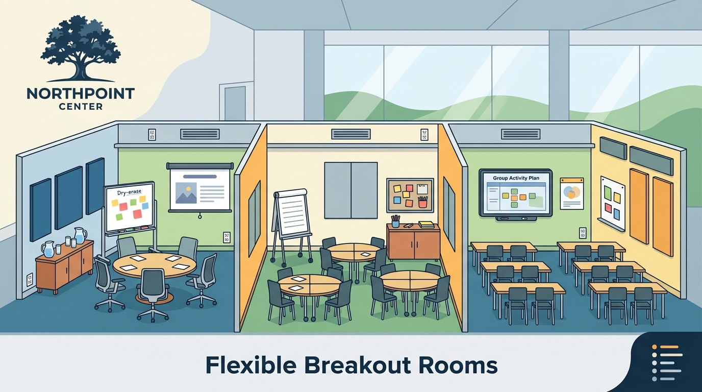 Flexible Breakout Rooms for Employee Workshops Near Austin: The