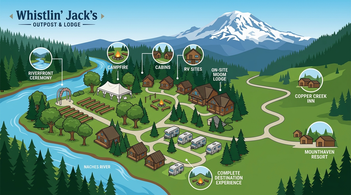 Outdoor Wedding Venues Near Mount Rainier With On-Site Lodging