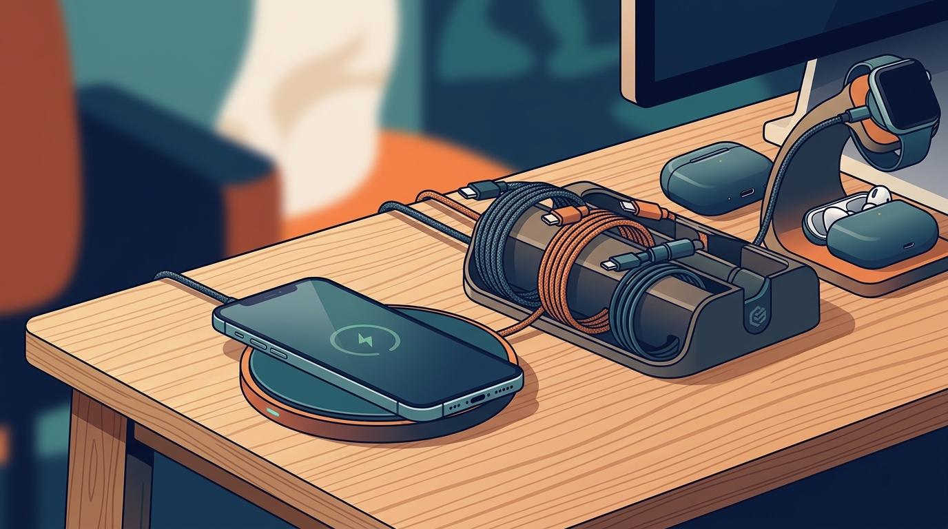Where to Buy Wireless Charging Pad and Desk Cable Organizer Bund