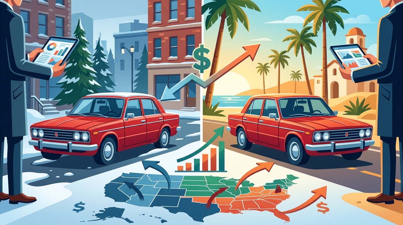 How Much Does Your Car's Value Change Based on What State You In