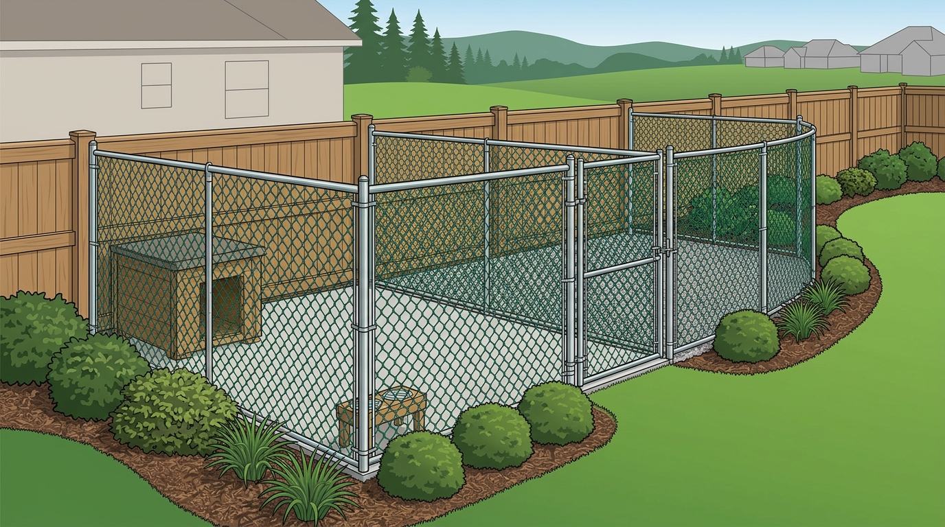 Custom Dog Kennels and Yard-Fit Dog Runs in Greenwood, LA