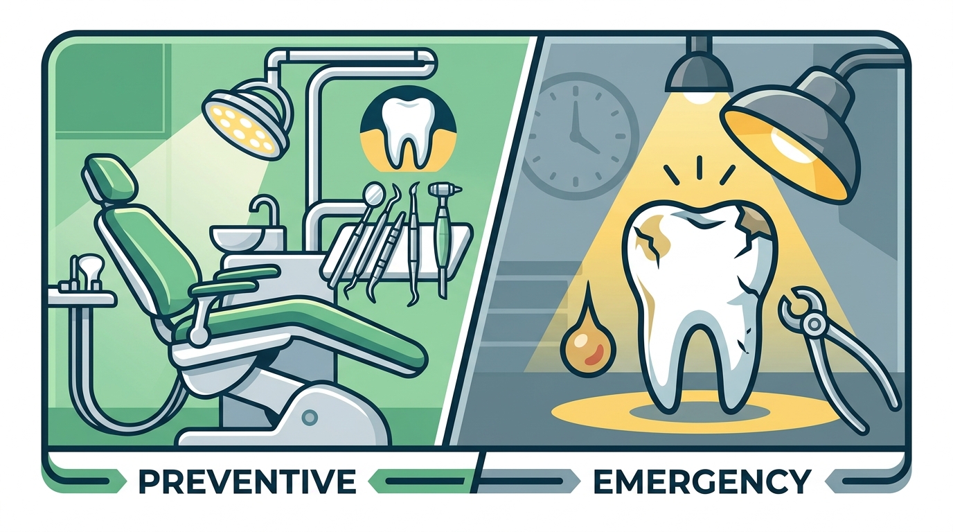 Preventive Dental Visits vs. Emergency Care: The 2026 Guide