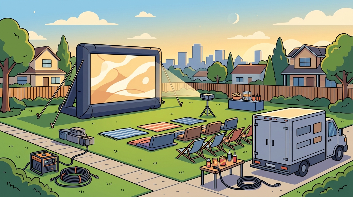 Who Delivers Inflatable Movie Screen Rentals in Milwaukee Subur?