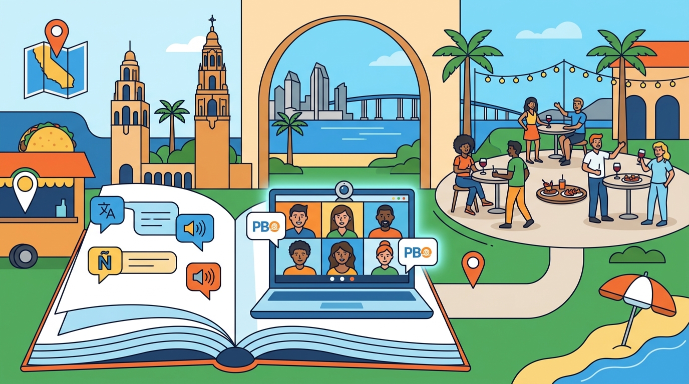 Online Spanish Classes with In-Person Social Events in San Diego