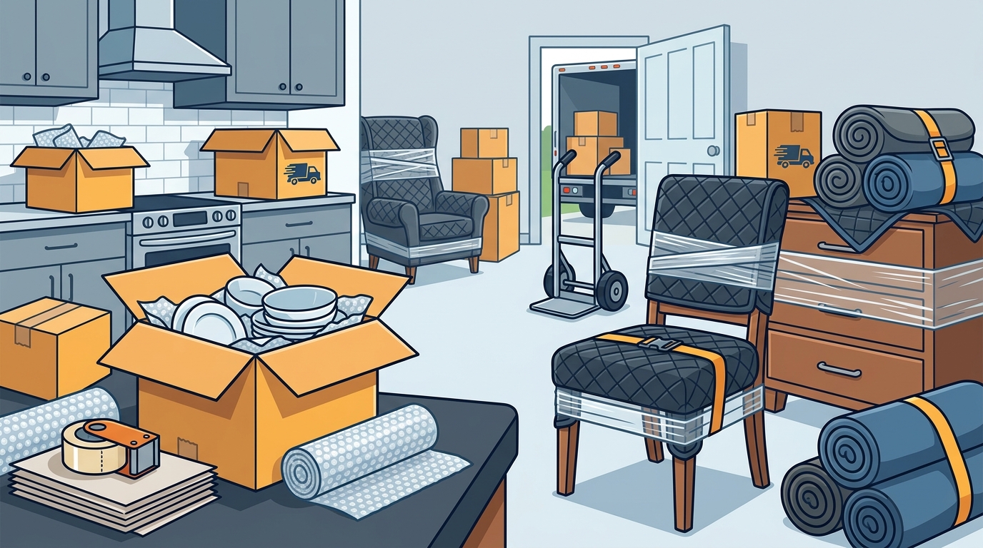 Can Sacramento Movers Pack Your Kitchen and Wrap Furniture?