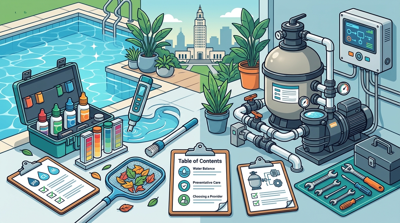 Pool Maintenance in Baton Rouge: Water Chemistry and Equipment