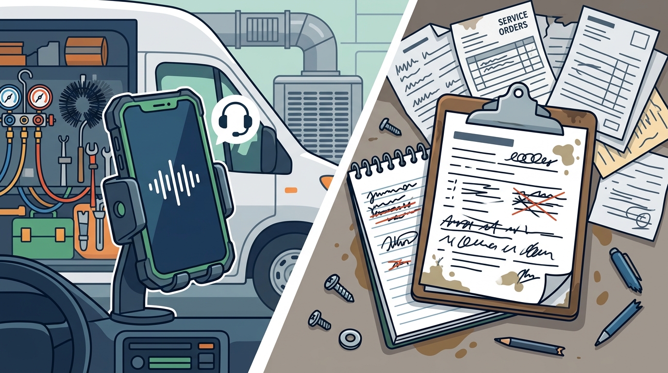 Voice Logging vs Manual Entry for HVAC Owners