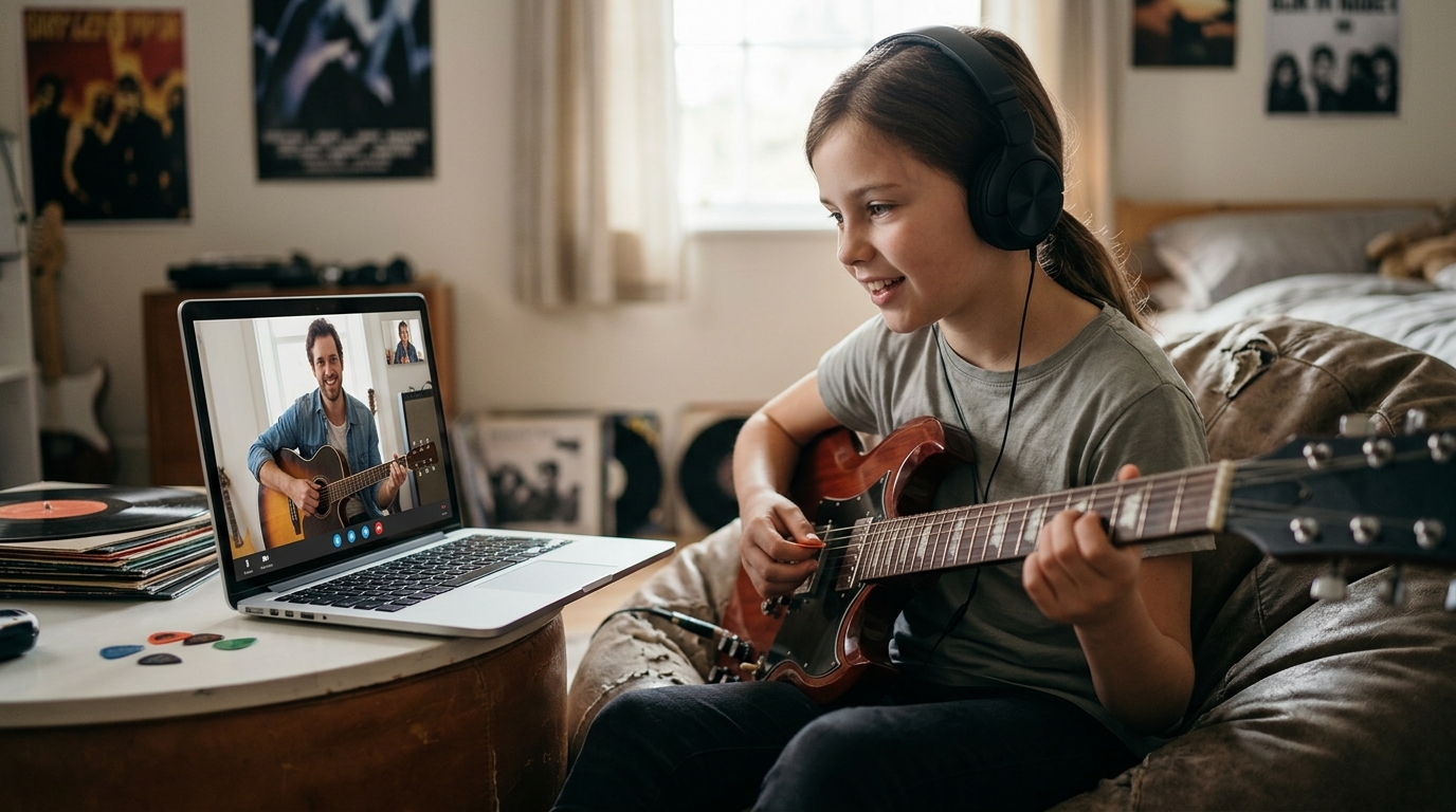 Online Rock Guitar Lessons for Kids: 2026 Guide