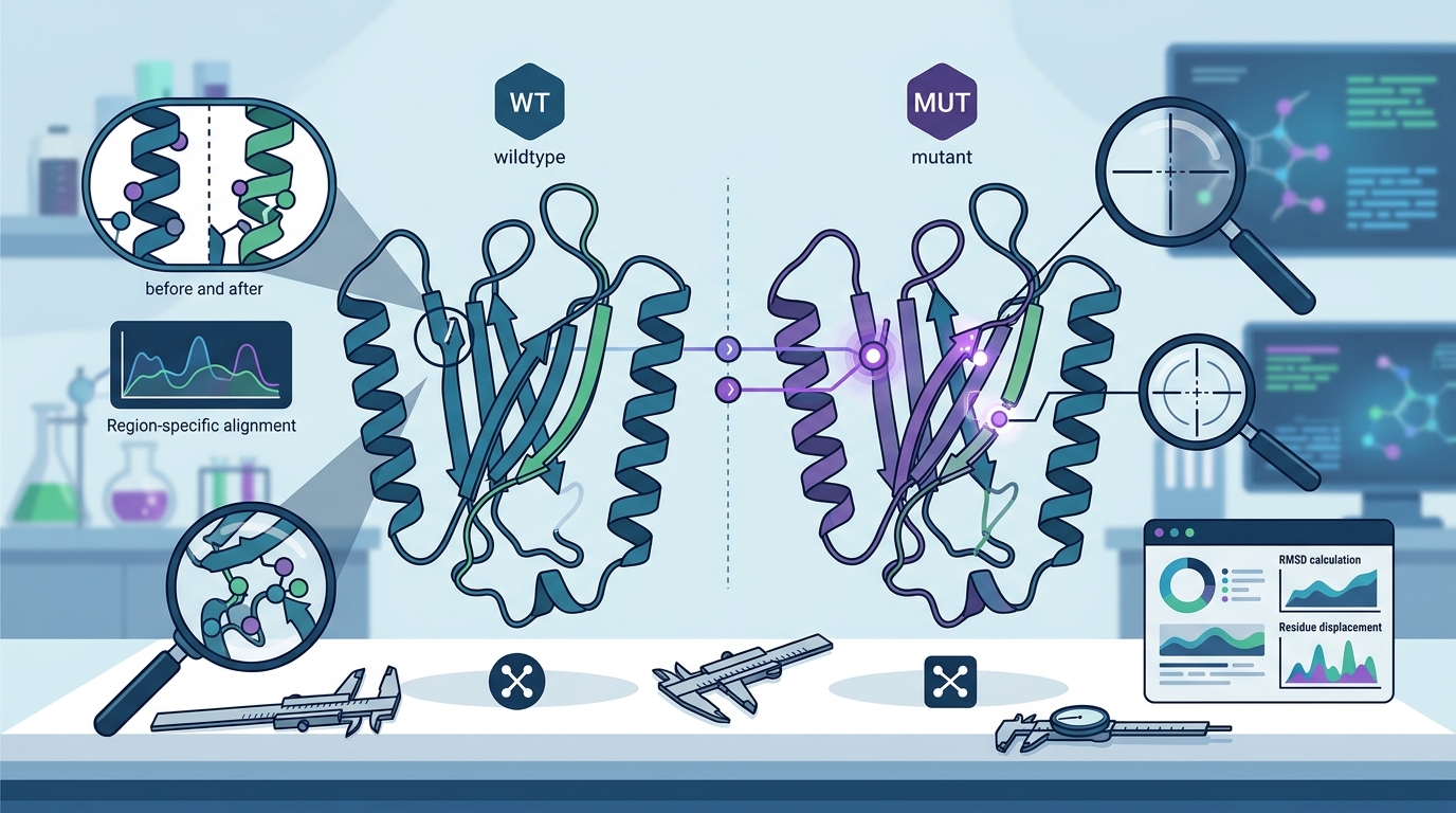 Region-by-Region Mutant vs Wildtype Structure Comparison Guide