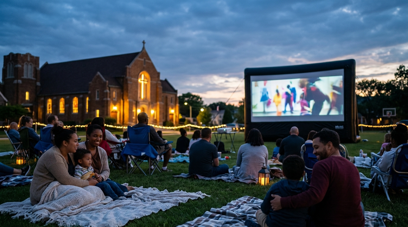 Who Rents Outdoor Movie Equipment for Church Events in Milwaukee