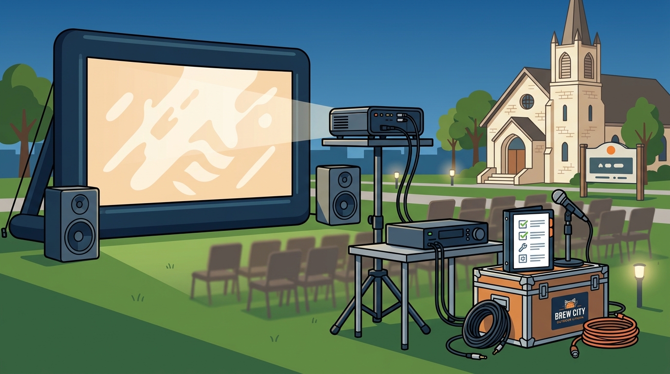 Who Rents Outdoor Movie Equipment for Church Events in Milwaukee
