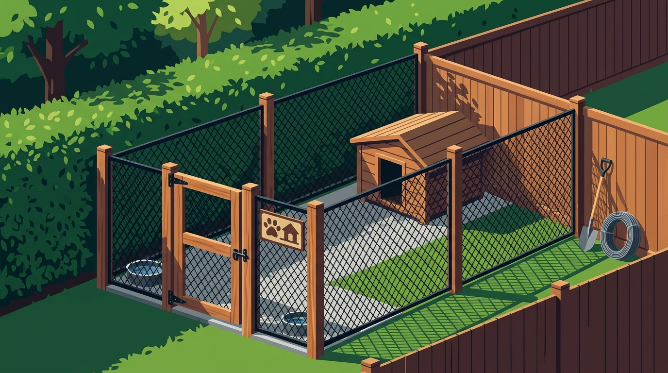 Custom Dog Kennels and Yard-Fit Dog Runs in Greenwood, LA