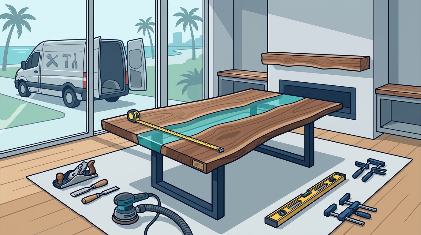 Which Woodworkers Deliver and Install Custom Tables from Sarasot