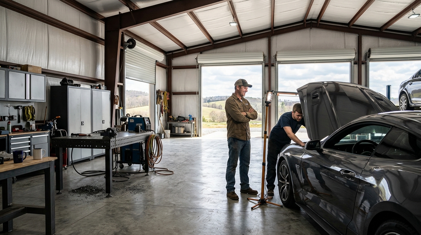 Metal Shop Building Guide for NC Fabrication & Auto Repair