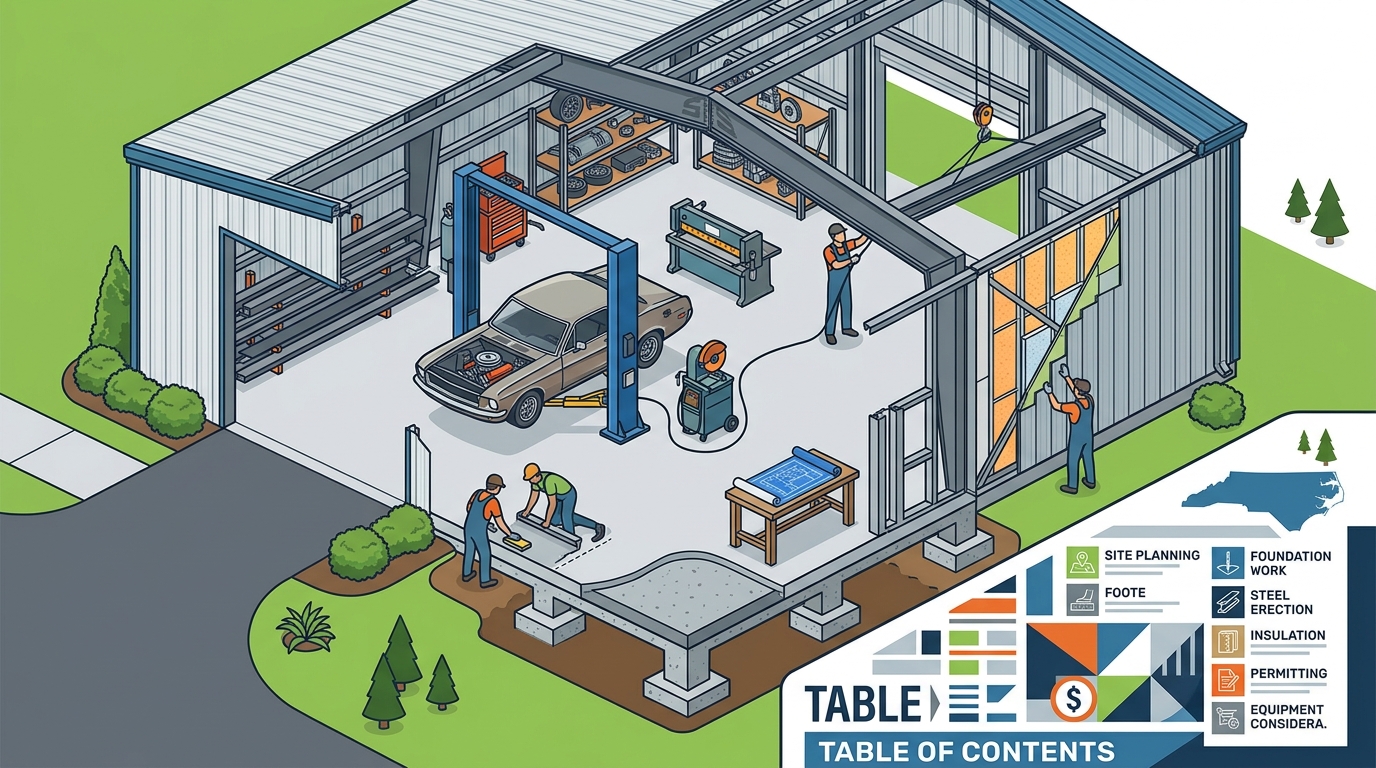 Metal Shop Building Guide for NC Fabrication & Auto Repair