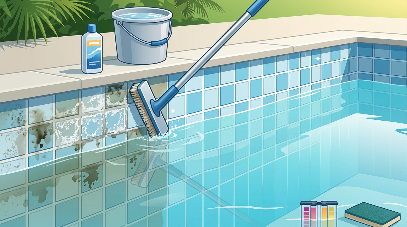 Who Cleans Scale and Stains Off Pool Tile in Baton Rouge?