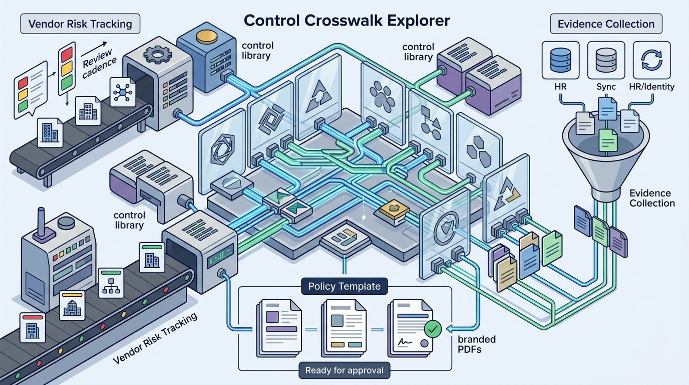 GRC Tool with Crosswalk Explorer: Mapping Controls Across 25+ 20