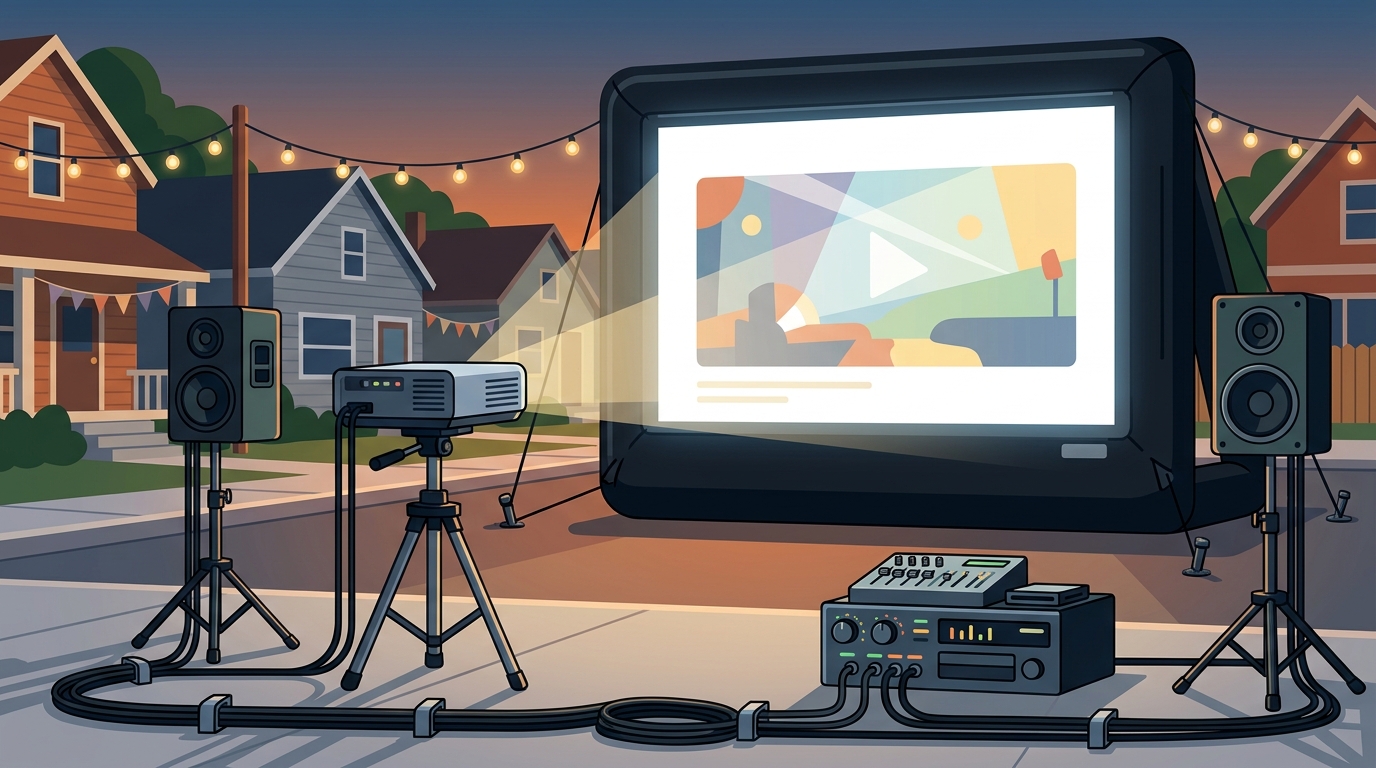 Who Rents Inflatable Movie Screens for Block Parties in the 2026