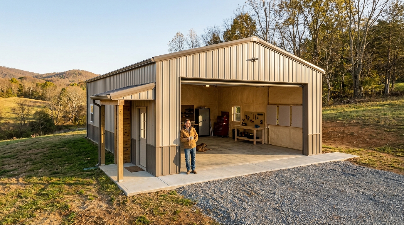Building a Year-Round Insulated Metal Workshop in VA and NC