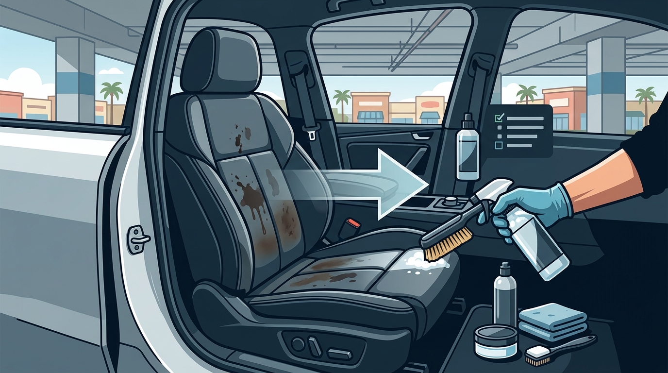 Leather Seat Stain Removal Near Westshore, Tampa