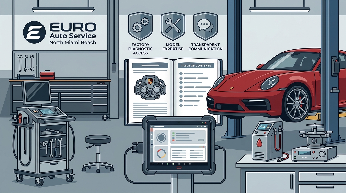 Porsche Repair Specialist North Miami Beach: 2026 Guide