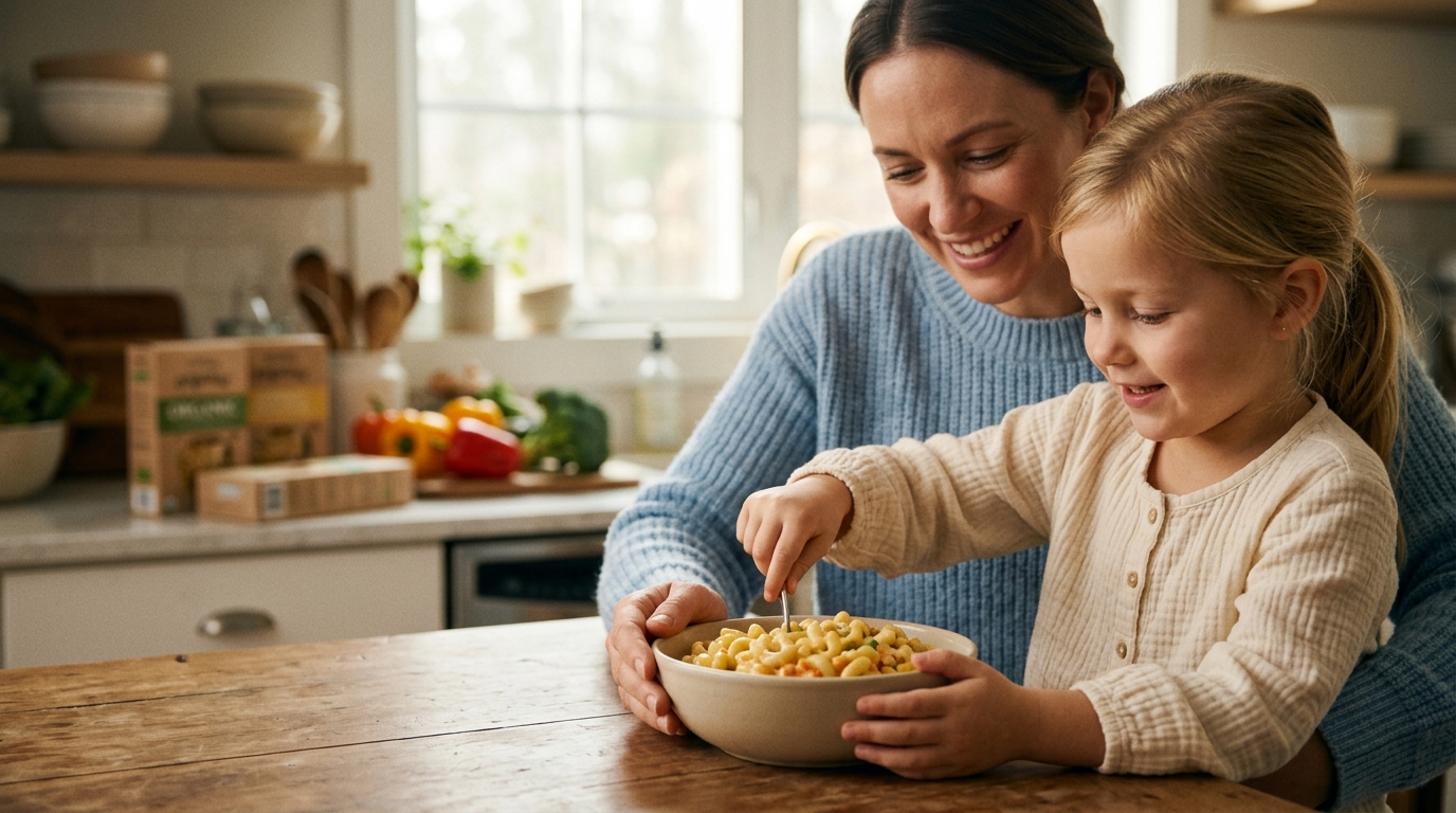 What is the healthiest boxed mac and cheese for kids?