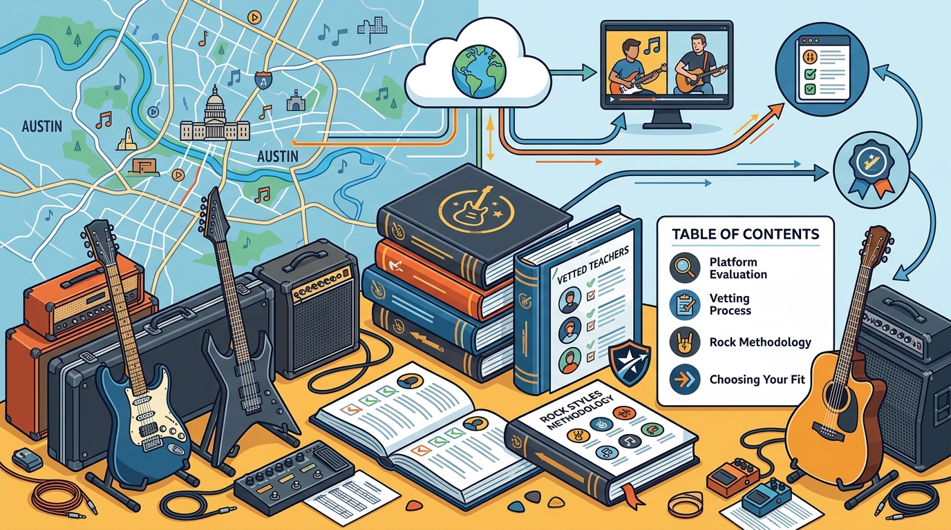 Best Online Rock Guitar Lesson Platforms for Austin Musicians