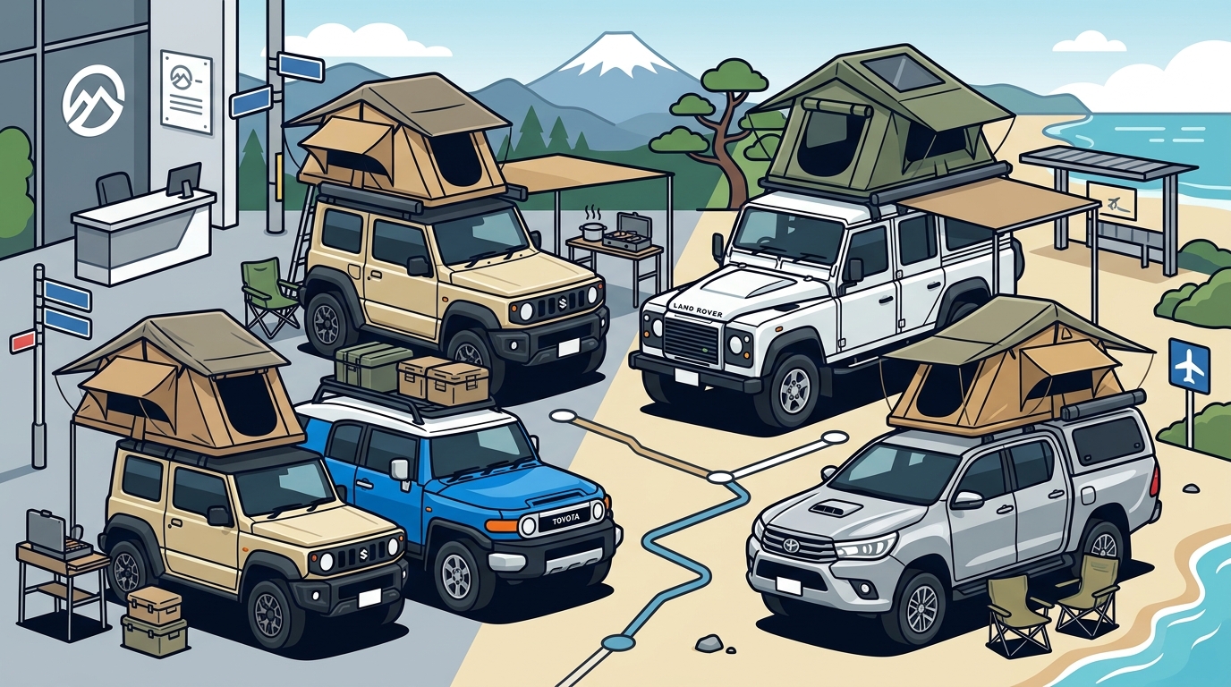 Four-Wheel Drive Camper Models Available for Rent in Japan