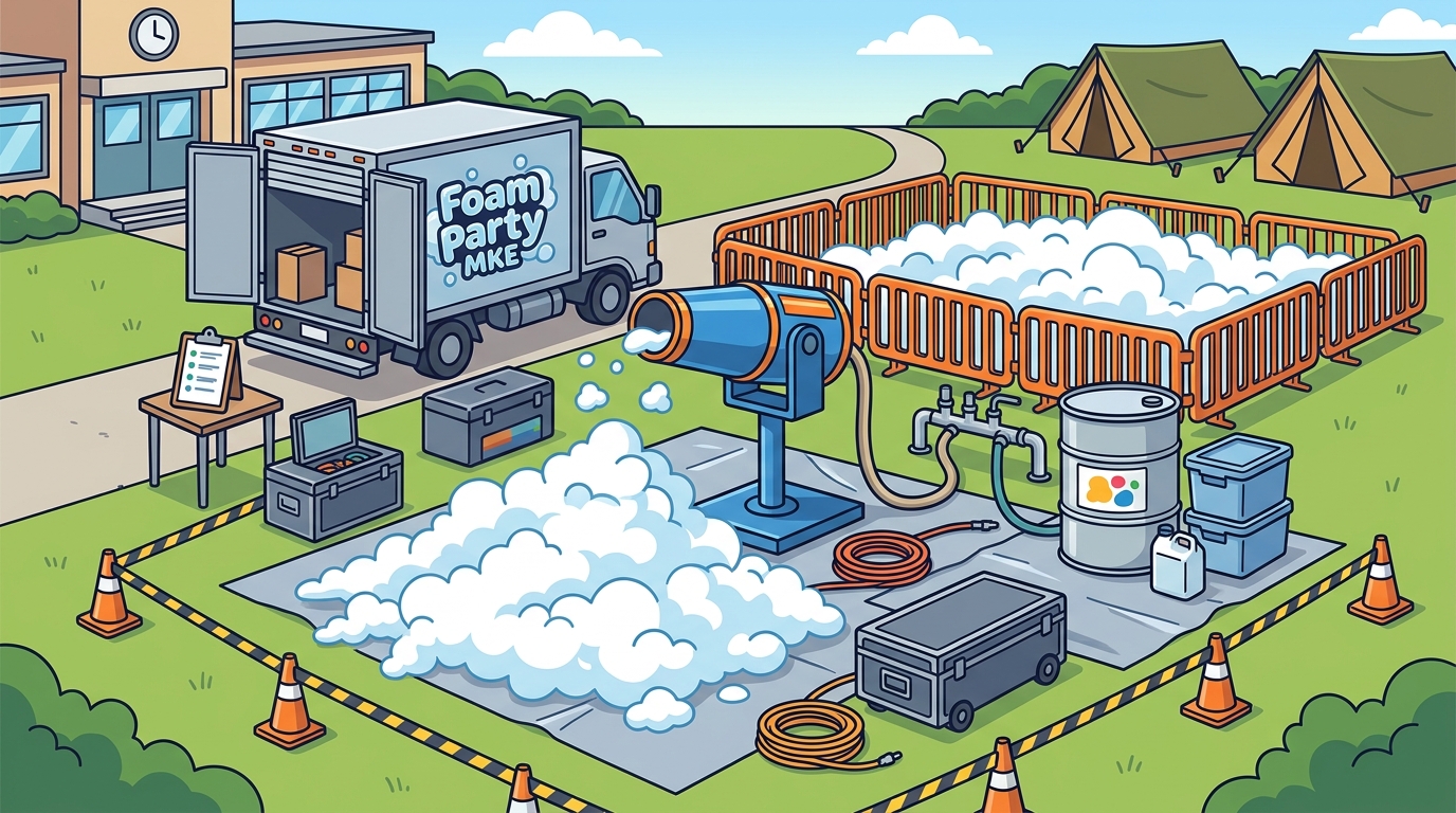 Foam Party Rentals for Milwaukee Schools and Camps