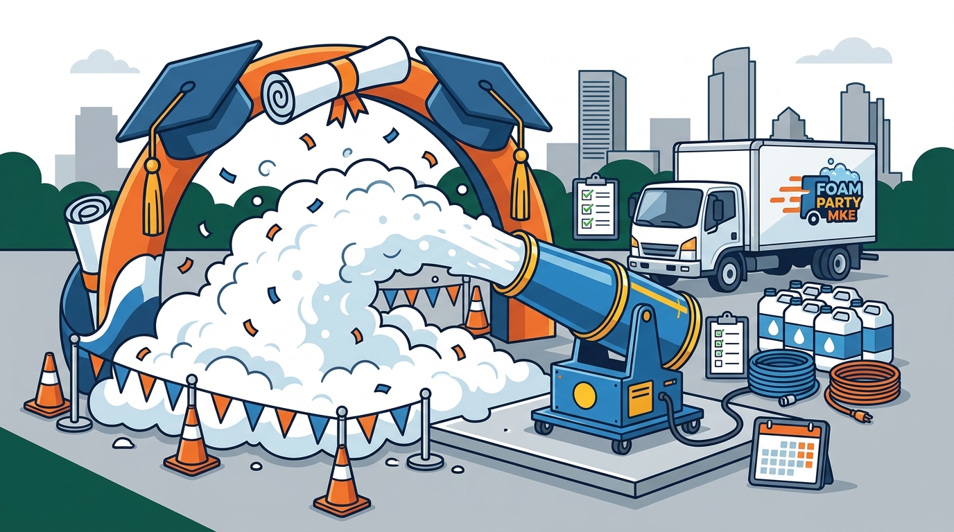 Foam Party Rental for Graduation in Milwaukee