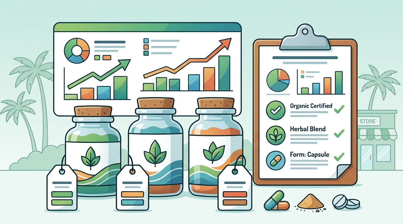 Standard Price for Organic Herbal Supplements in Largo, Florida