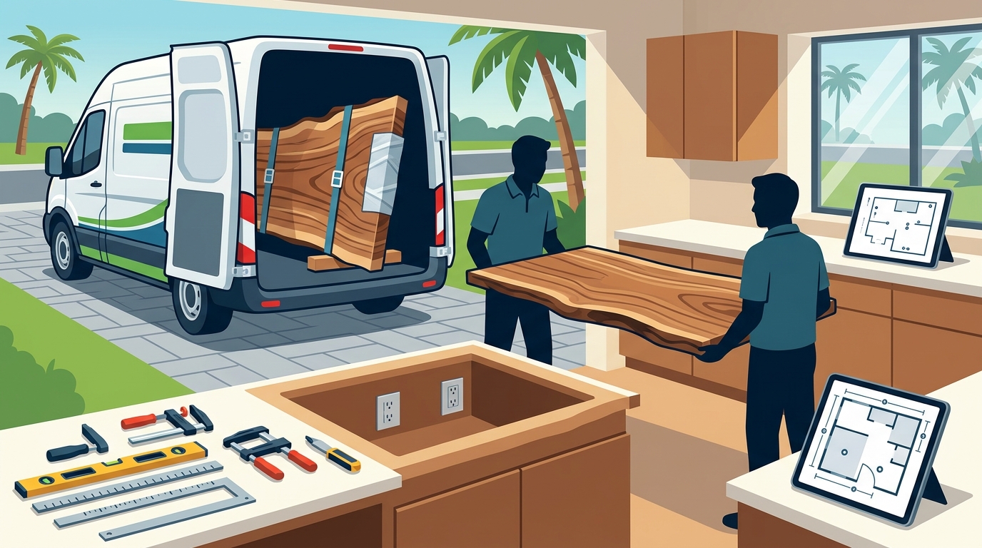 Custom Countertop Delivery and Installation in Naples and Fort