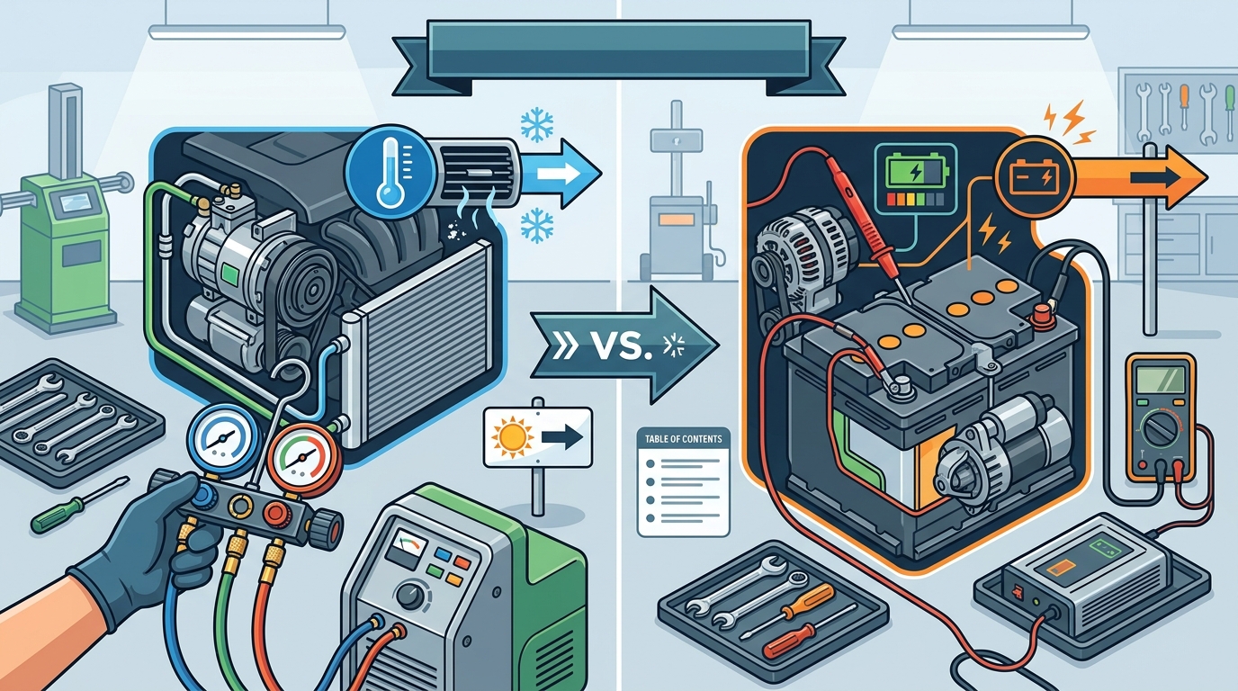 Summer Road Trip Prep: AC Repair vs. Battery Replacement