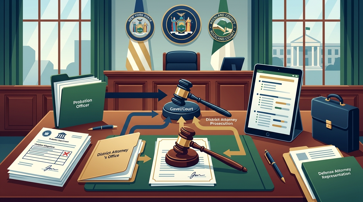 Who Handles a Probation Violation (VOP) in Rockland?