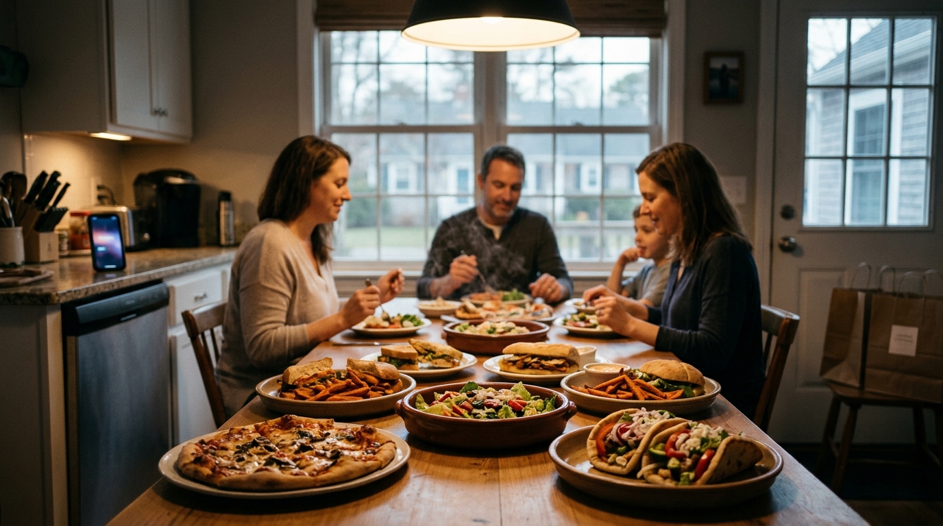 What types of cuisine can you get delivered to your Falmouth, MA