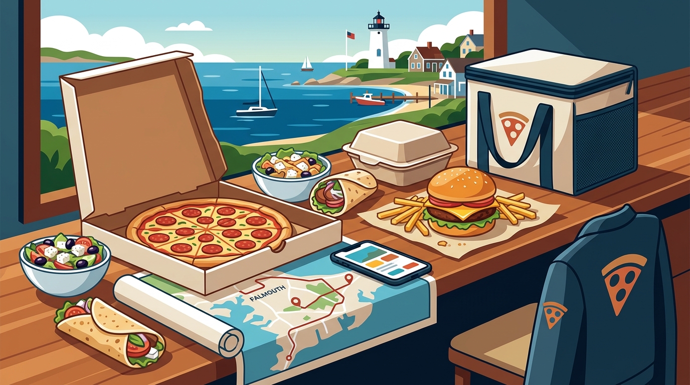 What types of cuisine can you get delivered to your Falmouth, MA