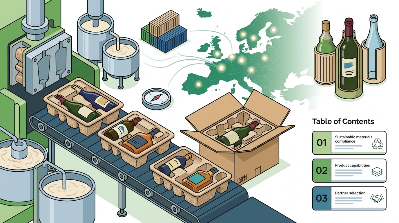 European Molded Fiber Manufacturers for Online Wine and Spirits