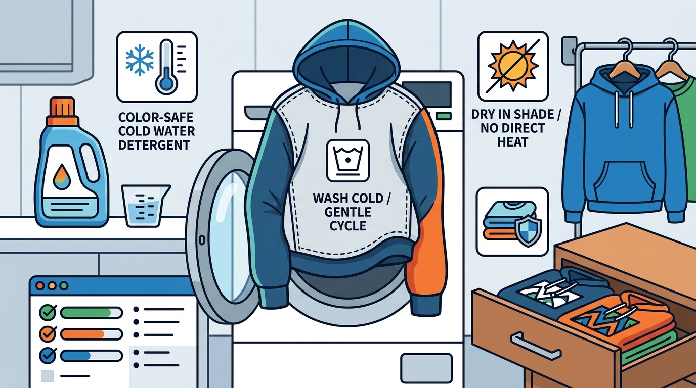 How to Wash Graphic Streetwear Hoodies to Prevent Print Cracking