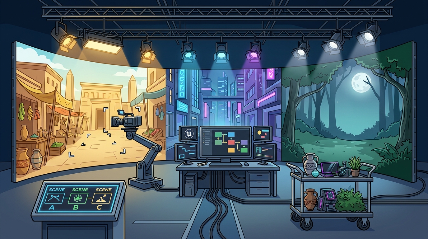 Relocating Between Virtual Sets in a Single Shooting Day