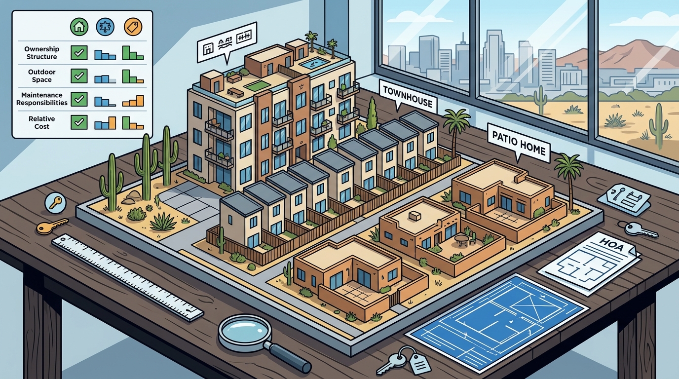 Condo vs Townhouse vs Patio Home: Phoenix Buyer's Guide