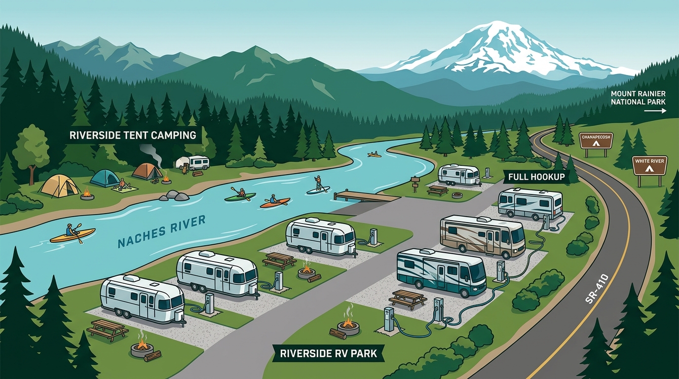 Riverside Campgrounds with RV Sites Near Mount Rainier