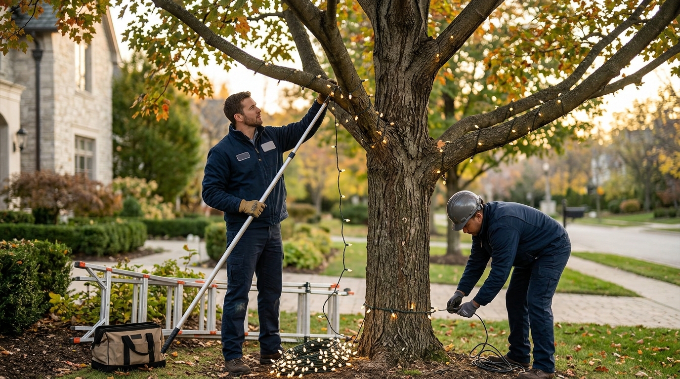 Tree Care Specialist Guide to Safe Holiday Light Installation