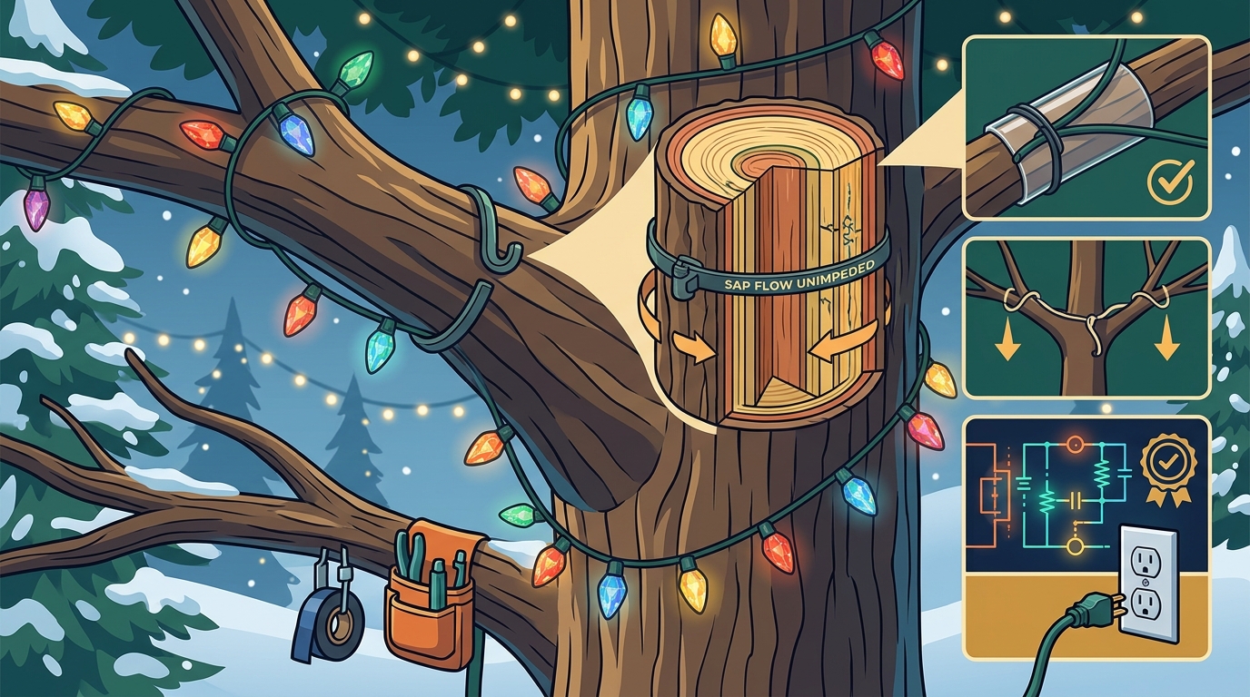 Tree Care Specialist Guide to Safe Holiday Light Installation