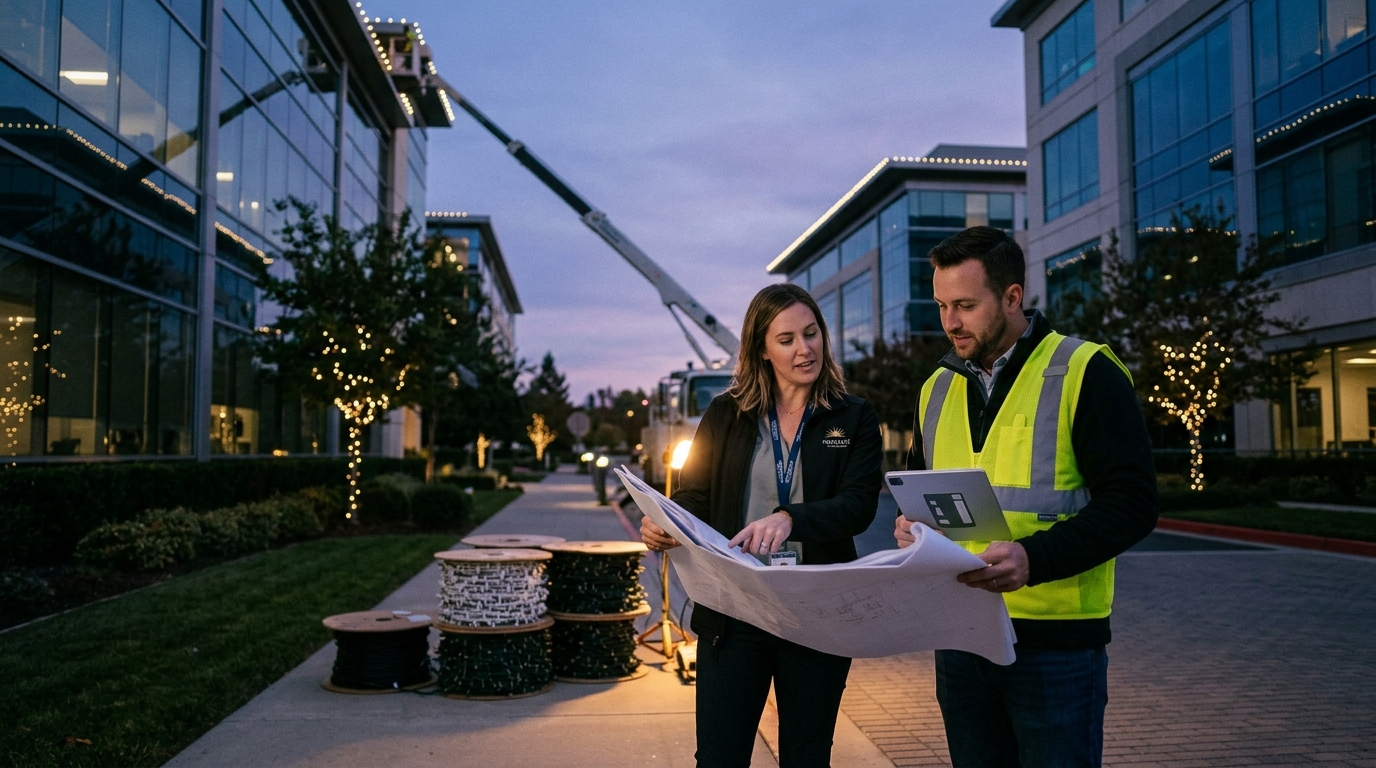 Commercial Holiday Light Installation Timeline: A Step-by-Step