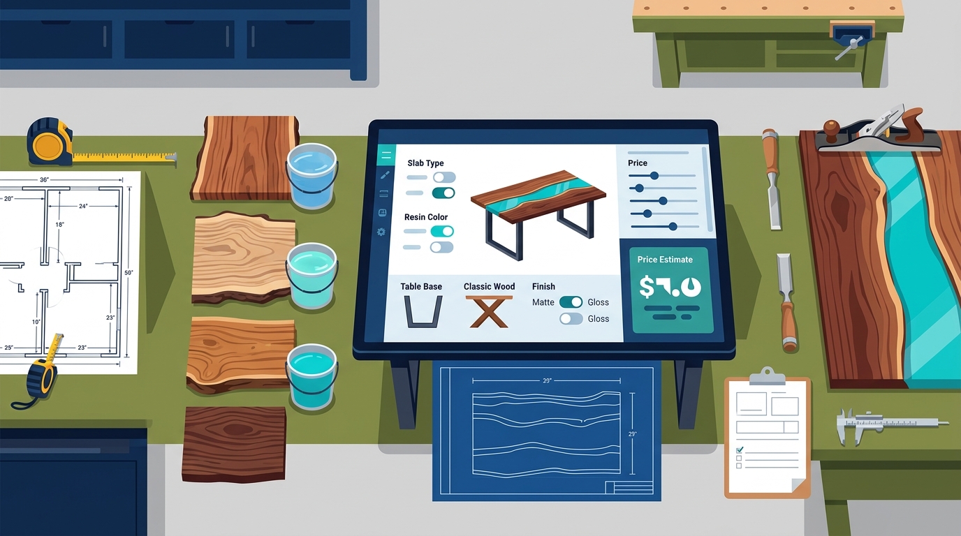 How to Commission a Custom Resin River Table in 2026