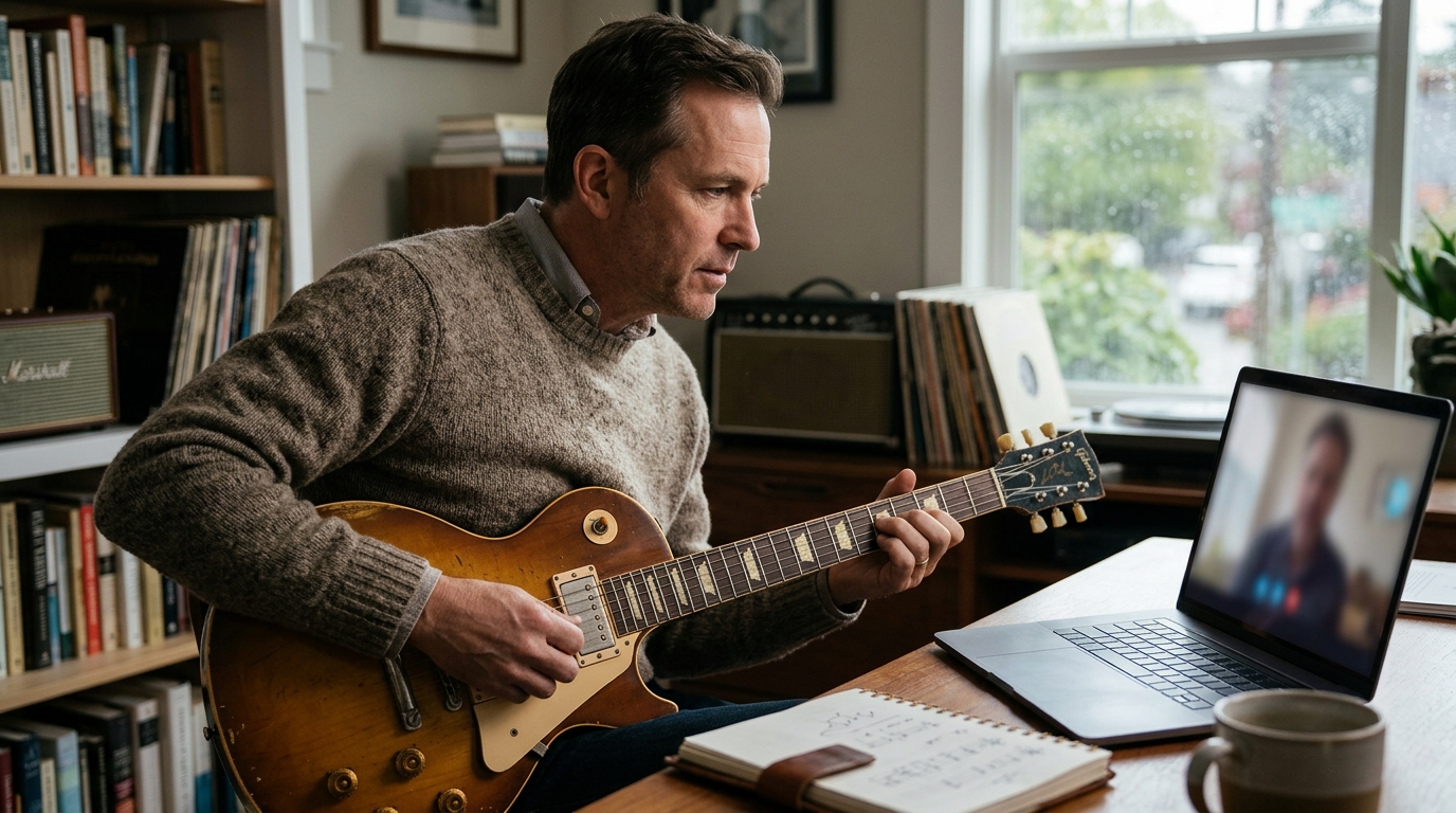 Adult Guitarist Guide to Online Rock and Blues Lessons