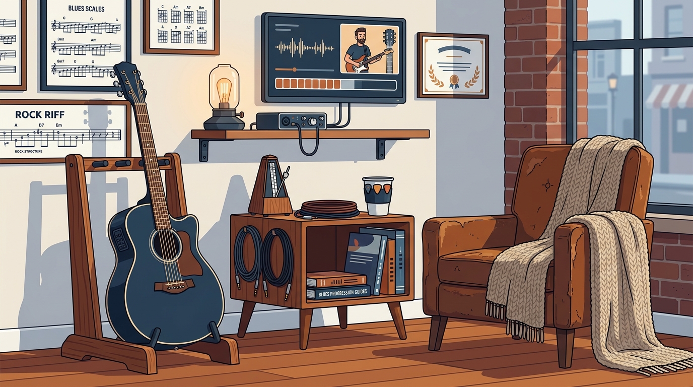 Adult Guitarist Guide to Online Rock and Blues Lessons