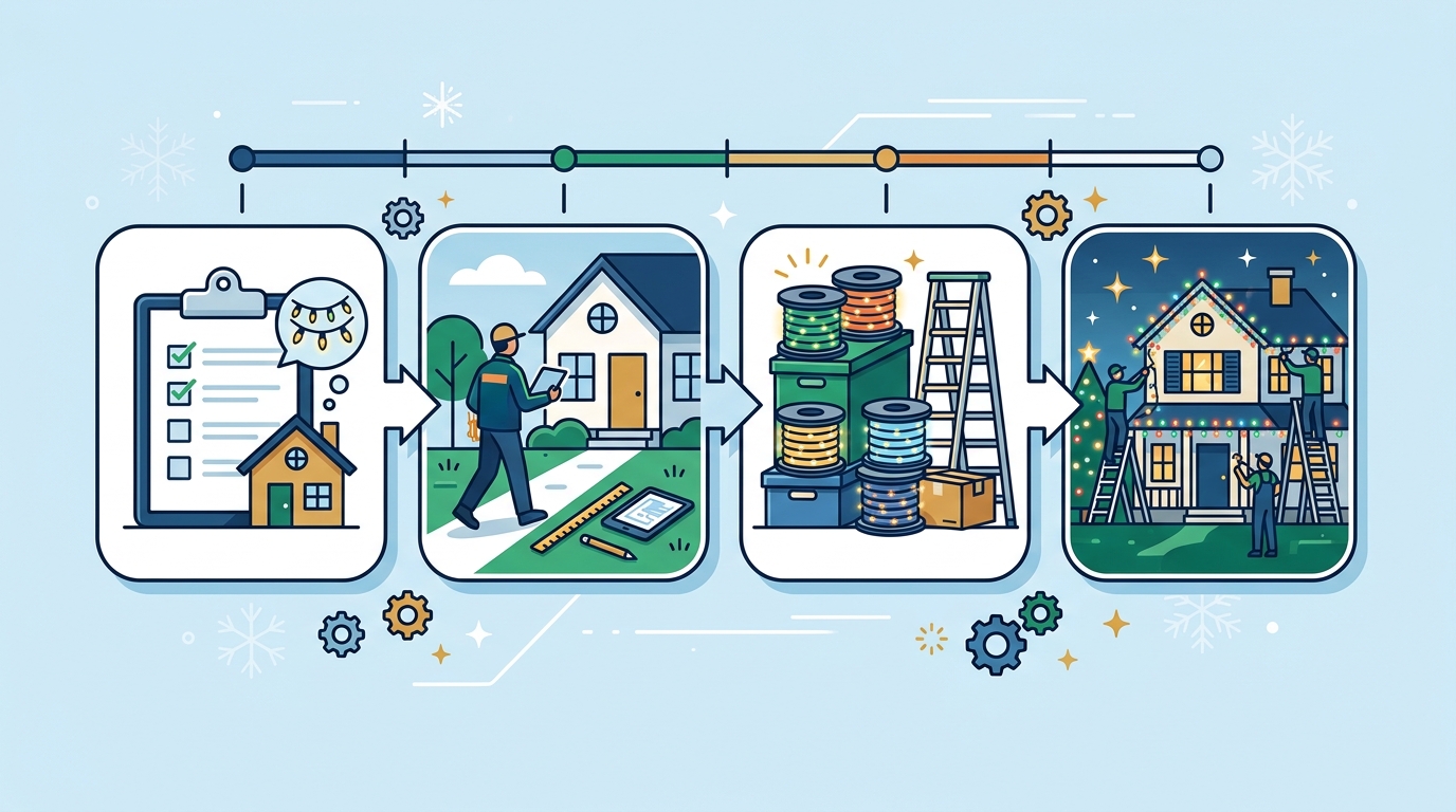 Christmas Light Installation Timeline: Step-by-Step Process