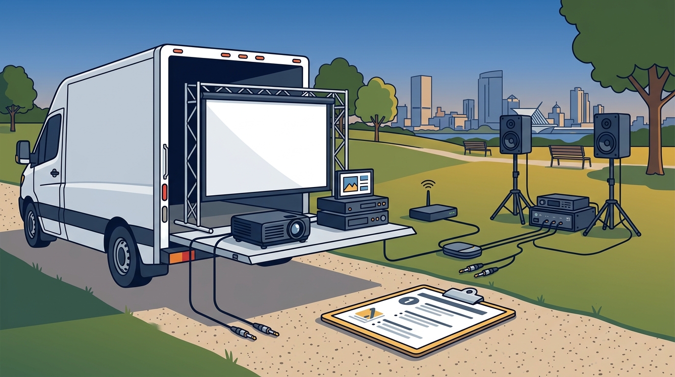 What's Included in Outdoor Movie Screen Rental Delivery for 2026