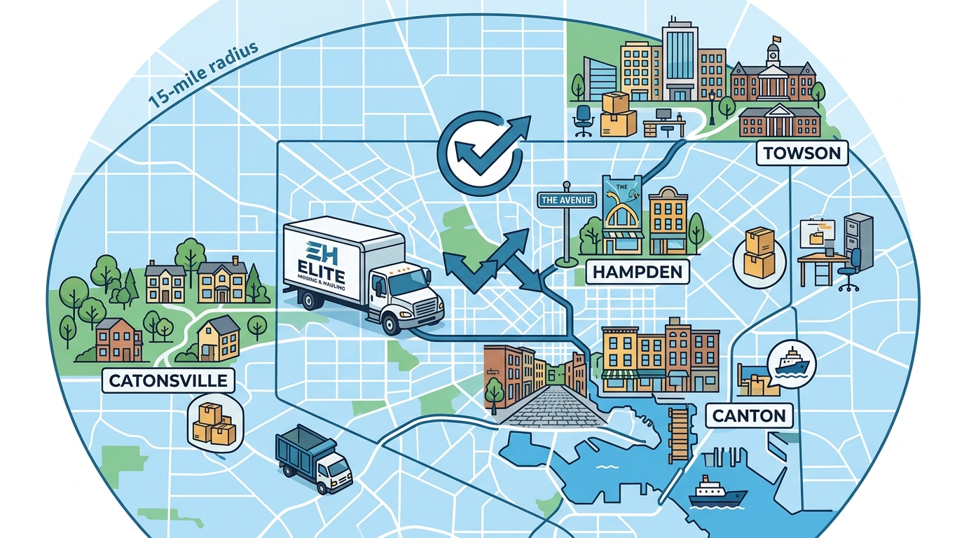Baltimore Neighborhoods Covered by Elite Moving & Hauling in 202